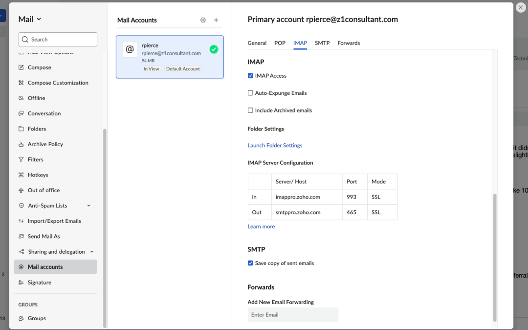 How to: Set Up IMAP Integration for Zoho Mail in Zoho CRM